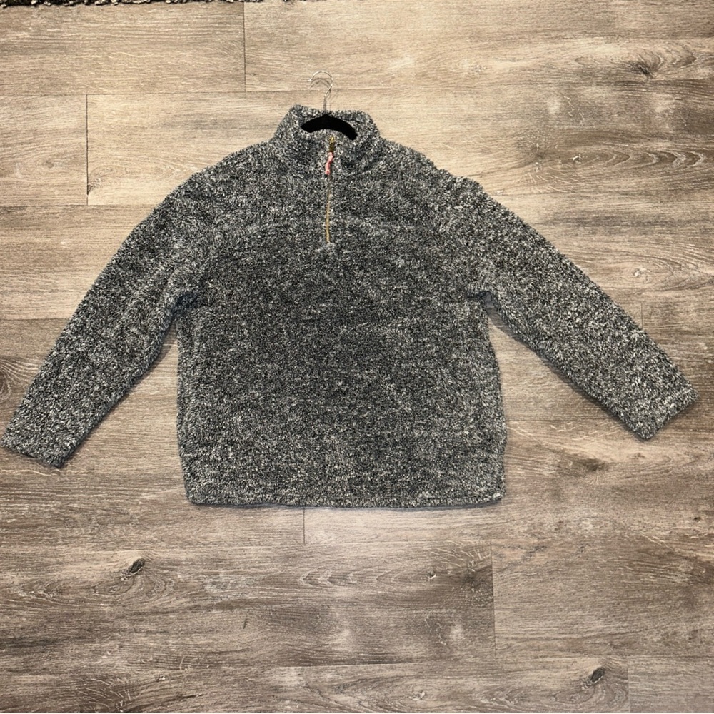 Alpine Sherpa Men’s Sweater Gray XL Pullover Fleece Long Sleeve 1/4 Zip X Large